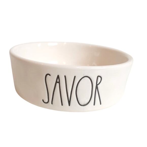FLASH SALE 🍒 RAE DUNN / SAVOR / KITTY BOWL CAT PET - Picture 1 of 4